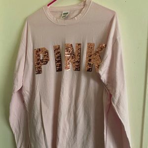 PINK Sequin Long Sleeve Tee Gorgeous 💓